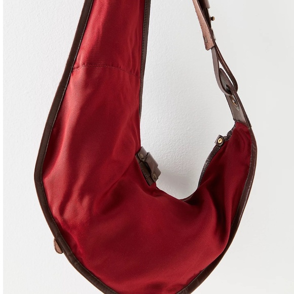 Free People Blue Ridge Sling Bag in Rusted Red Combo NWT $168R - Picture 4 of 10